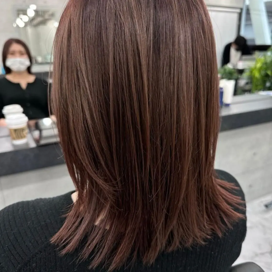 セミロング カラー ブラウンカラー 透明感カラー レッドカラー レッドブラウン レイヤーカット ❇️安達 優心❇️ レイヤー/艶髪特化のヘアスタイル