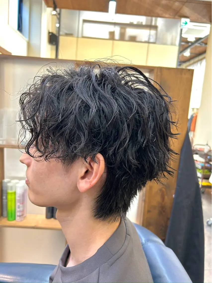 ショート パーマ パーマ 三宅 陽大のヘアスタイル