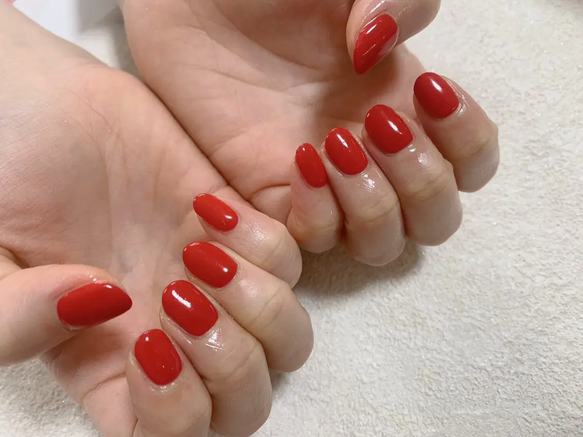 ネイル ジェルネイル メンズネイル ワンカラーネイル パラジェル 春ネイル kiki nail たまプラーザのネイルデザイン