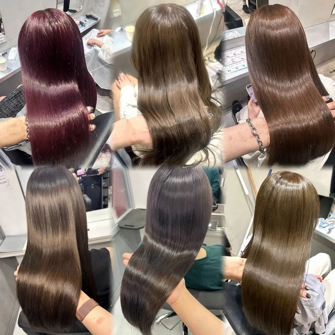 💎透明感カラー➕超音波トリートメント(オリーブ、グレージュ、ベージュ、ボルドー、ピンク、ラベンダー）カラーモデルの写真