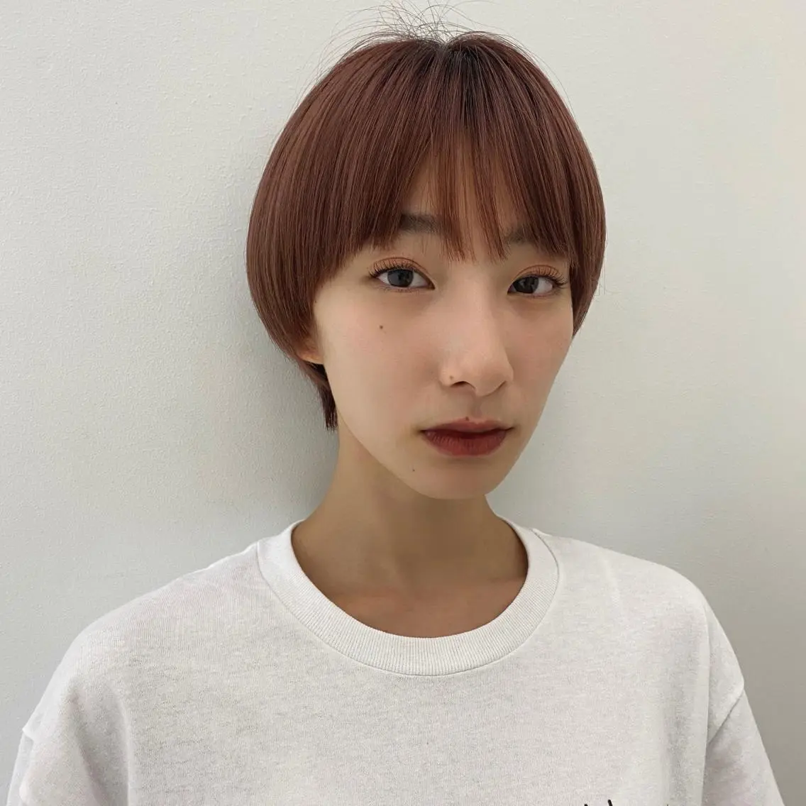 ショート カラー ショートボブ ピンクカラー ボブ ショートヘア 大石 沙季のヘアスタイル