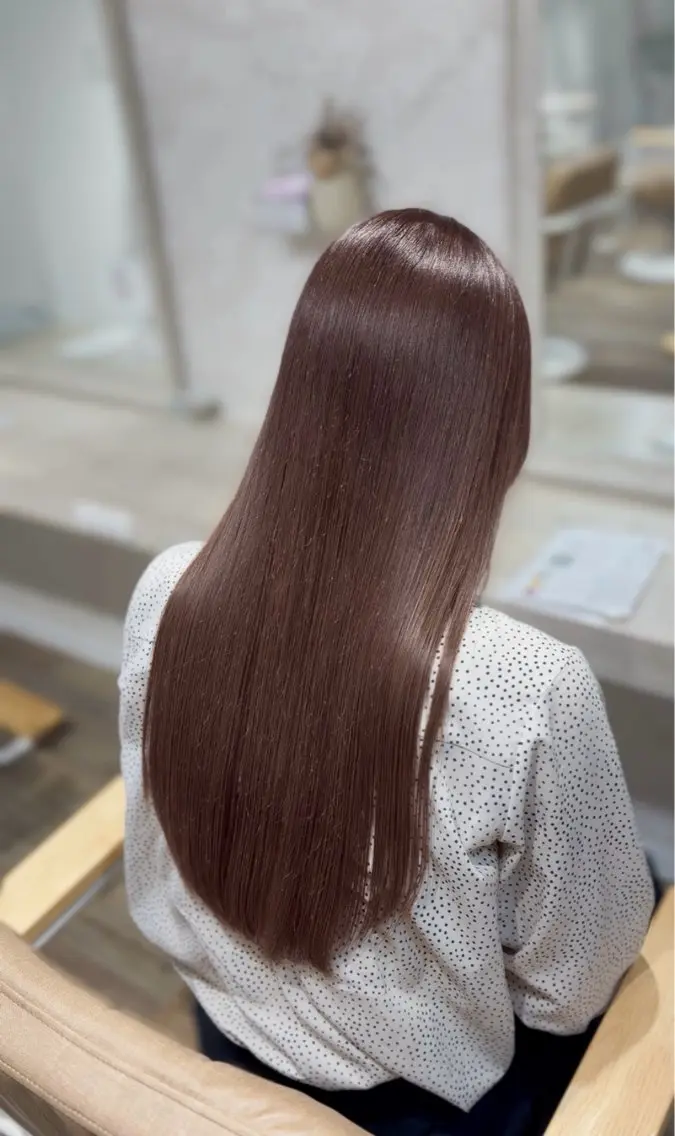 【迷った方はコチラ🌟】艶カラー🎀×似合わせカット✄﻿/プチ髪質改善ウォータートリートメント♡の写真