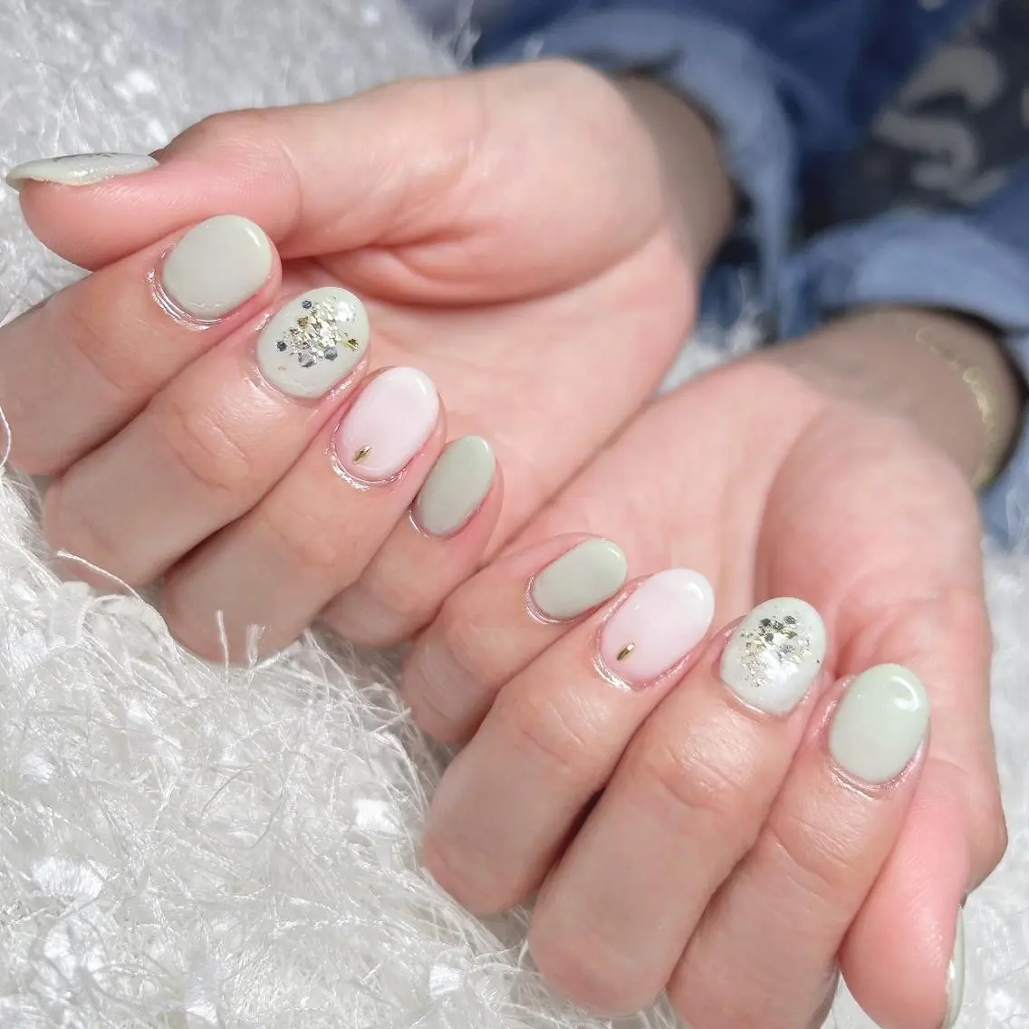 ネイル 長さ出し フレンチネイル ジェルネイル グラデーション 韓国ネイル ハンドネイル Nail&eye Belire 新宿のネイルデザイン