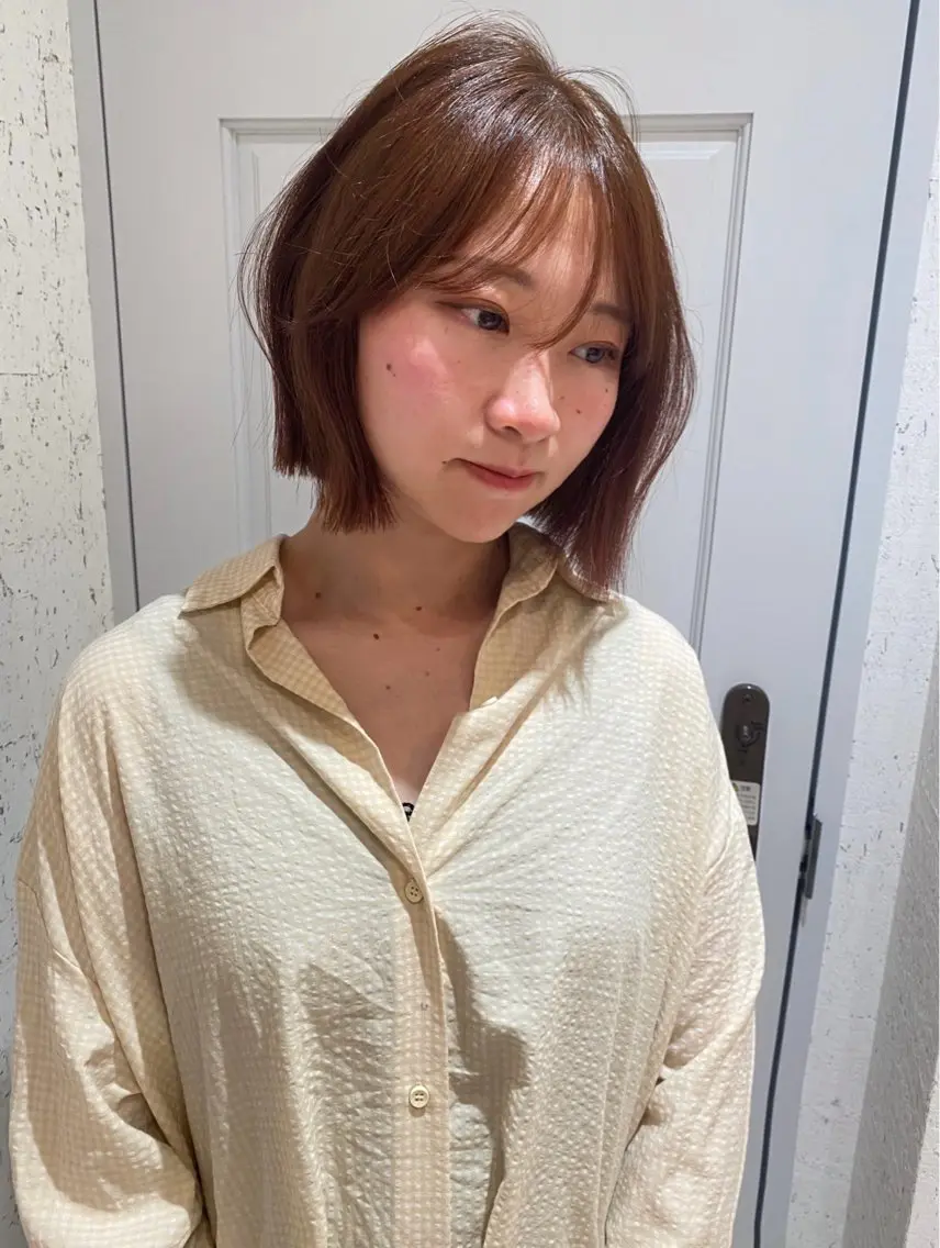 ショート カラー ブリーチ ブリーチなしカラー カット ヘアカラー トリートメント mai / linoah˚✧のヘアスタイル