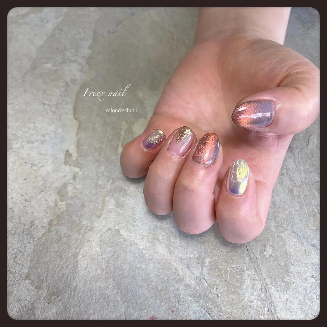 ネイル マグネットネイル ハンドネイル ハンドケア freex nail /ニュアンス/個性派のネイルデザイン