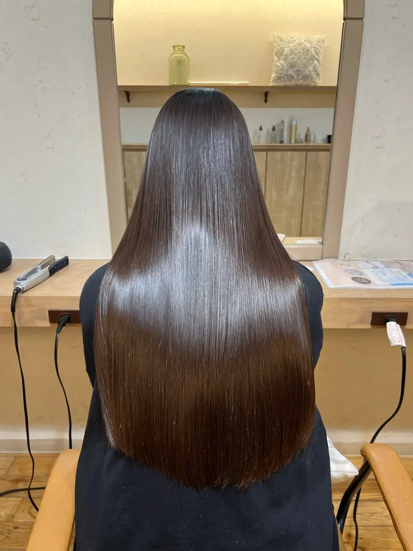 ロング カラー 髪質改善 縮毛矯正 カット トリートメント 神戸ボブ✂️ ioe三宮/田 伸佳のヘアスタイル