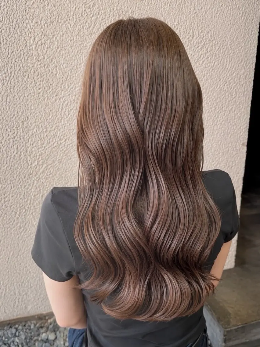 ロング カラー ベージュカラー ブリーチ ダブルカラー ヘーゼル ブリーチなしカラー Saraju 仁川店 SHIORI ♥のヘアスタイル