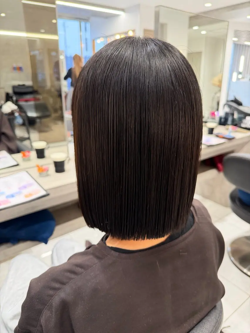 ショート 切りっぱなしボブ ボブ 韓国風🇰🇷 MAAYAのヘアスタイル