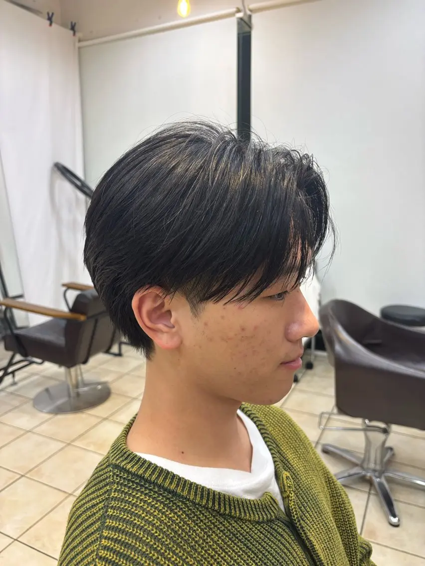 ショート メンズ センターパート カット トリートメント スパイキーショート/ メンズパーマ/関内涼のヘアスタイル