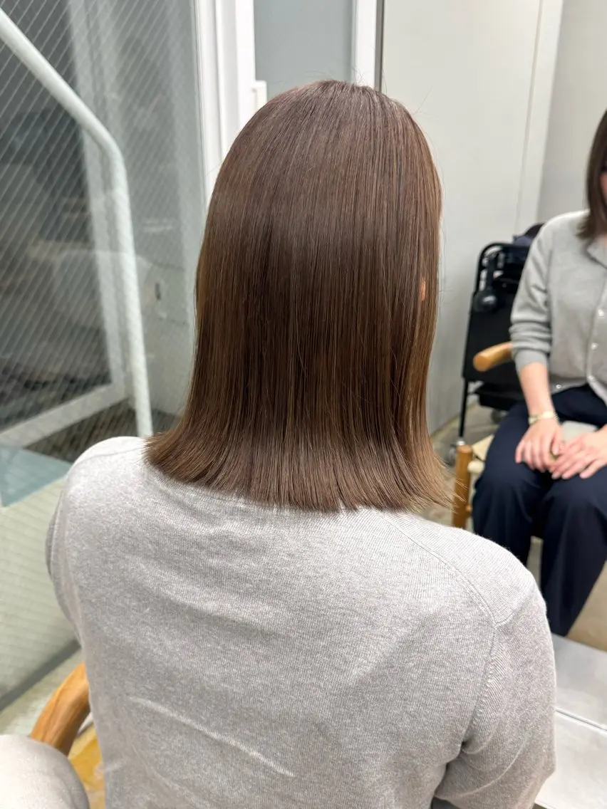 カラー ケアカラー ヘアカラー 透明感カラー ベージュ/mainaのヘアスタイル