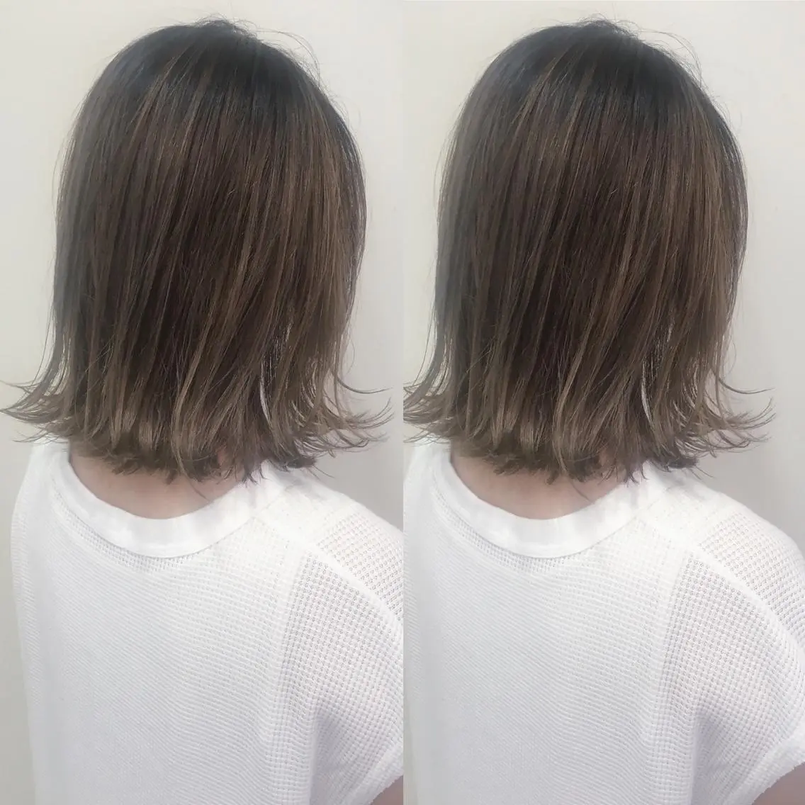 ミディアム カラー カット ヘアカラー トリートメント 心斎橋韓国ボブ 好原良真のヘアスタイル
