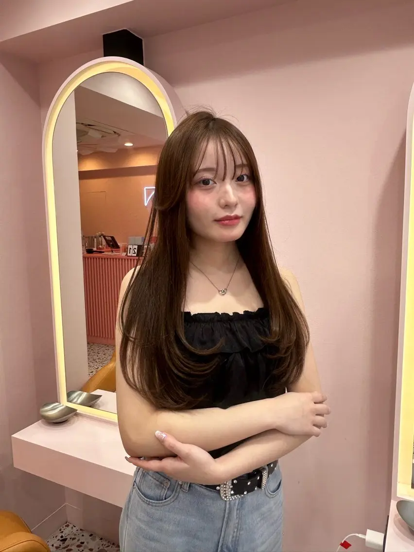 ロング カット ヘアカラー トリートメント 透明感カラー♡ 原宿美容室￤Rinaのヘアスタイル