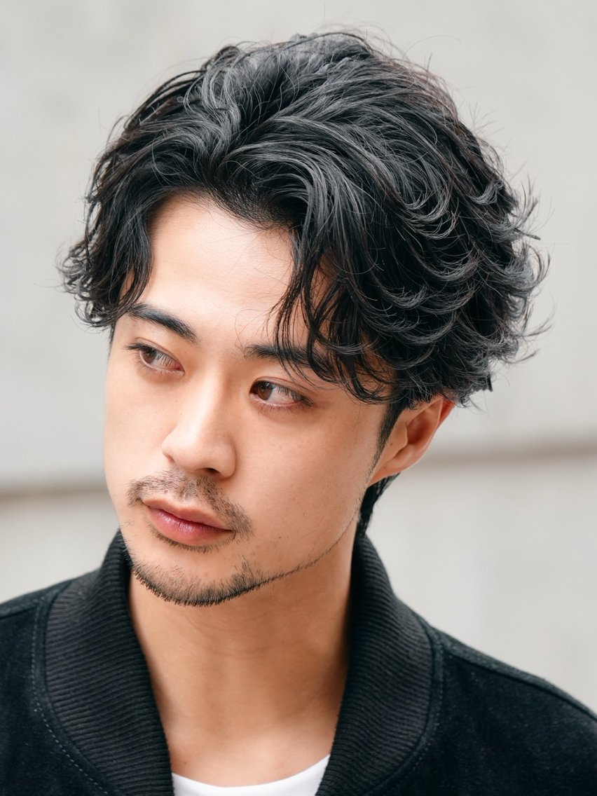パーマ メンズ カット パーマ カット 無料イノウエのヘアスタイル