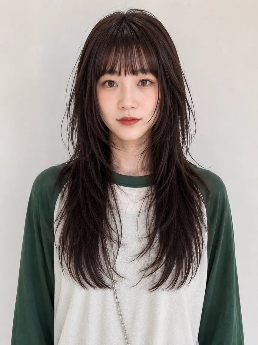 ロング レイヤーカット SHOEI／艶カラー /レイヤーカットのヘアスタイル