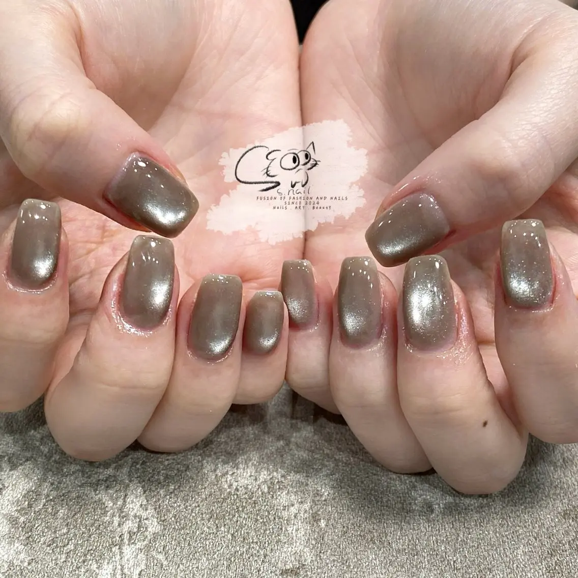 ネイル チークネイル フレンチネイル グラデーション マグネットネイル ワンカラーネイル S.nail _のネイルデザイン