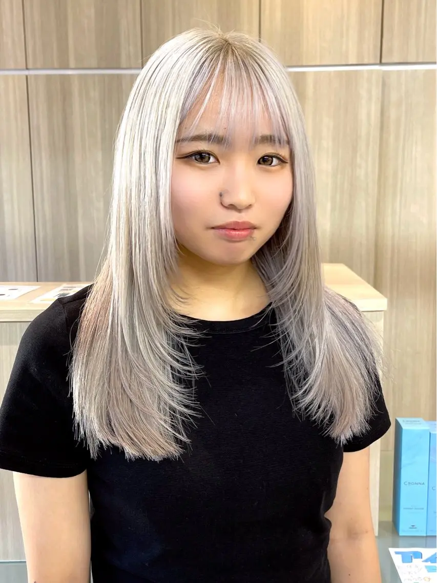 セミロング カラー カット ヘアカラー トリートメント 野田頭 心🌿/ボブ レイヤー/艶カラーのヘアスタイル