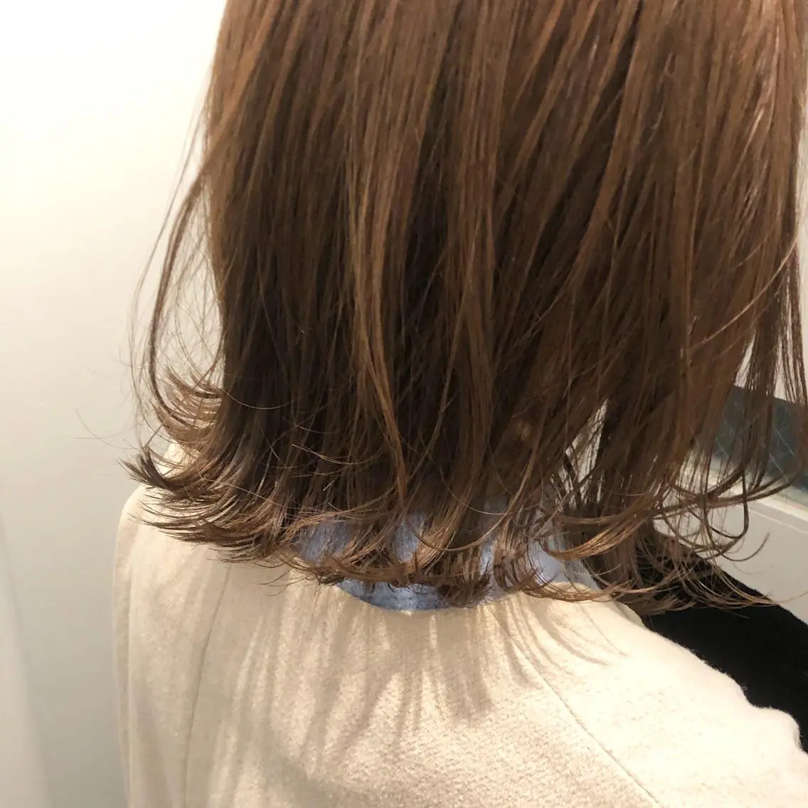 ミディアム ハイライト やまさきえりこ ニュアンスパーマのヘアスタイル
