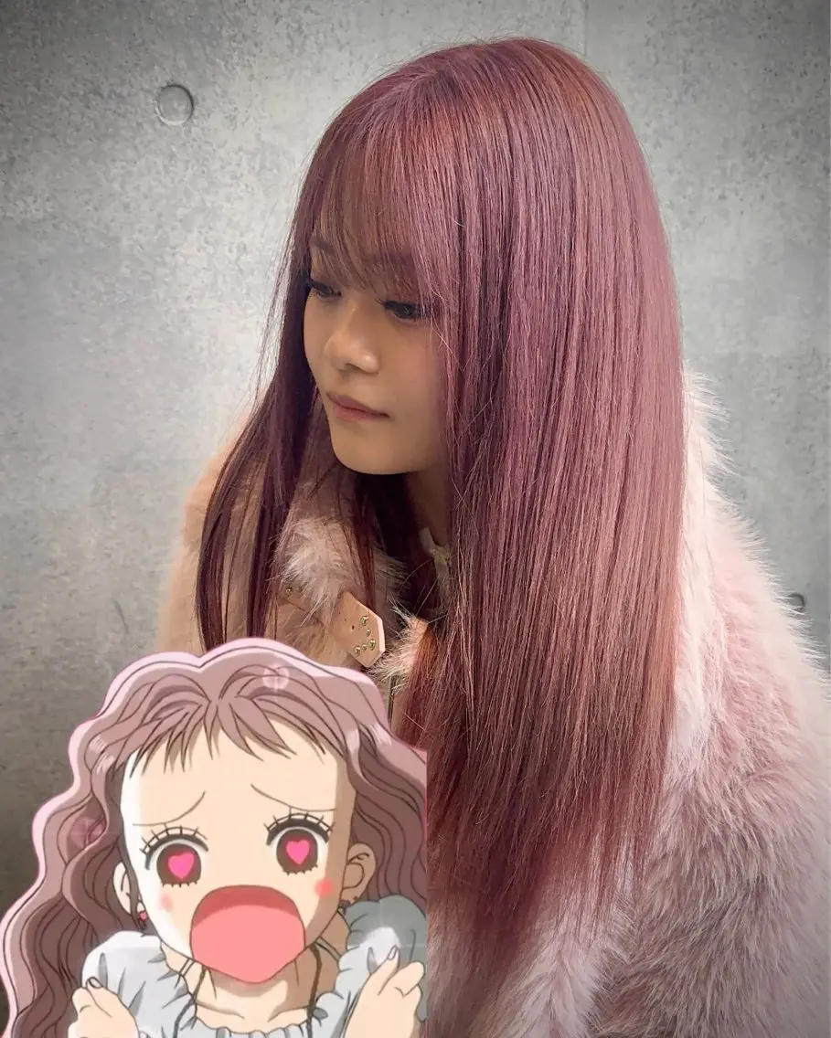 ロング カラー ブリーチ ダブルカラー ピンクカラー カット ヘアカラー アニメデザイン美容師 /メンズカット/僚汰のヘアスタイル