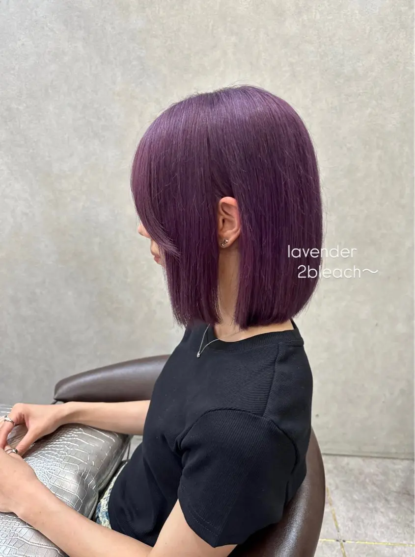 ミディアム karin ボブハイトーンのヘアスタイル