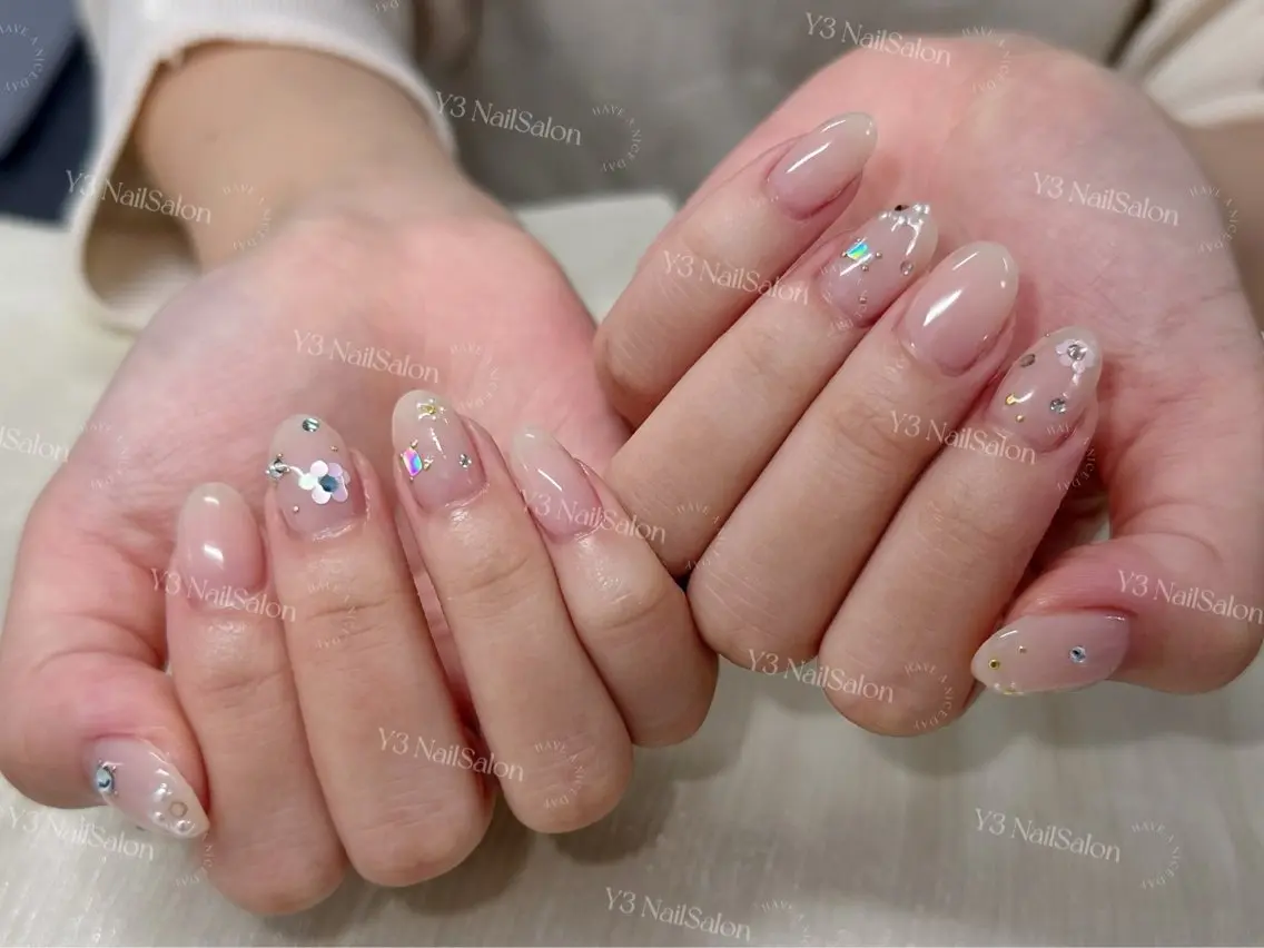 ネイル アートネイル キラキラネイル 韓国ネイル 持ち込み オフィスネイル ハンドネイル Y3 NailSalonのネイルデザイン