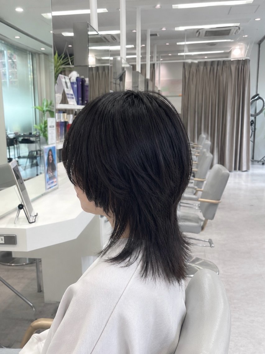 ショート ウルフカット カット ヘアカラー トリートメント レイヤー/ウルフ/デ ザインカラー💎藤原のヘアスタイル