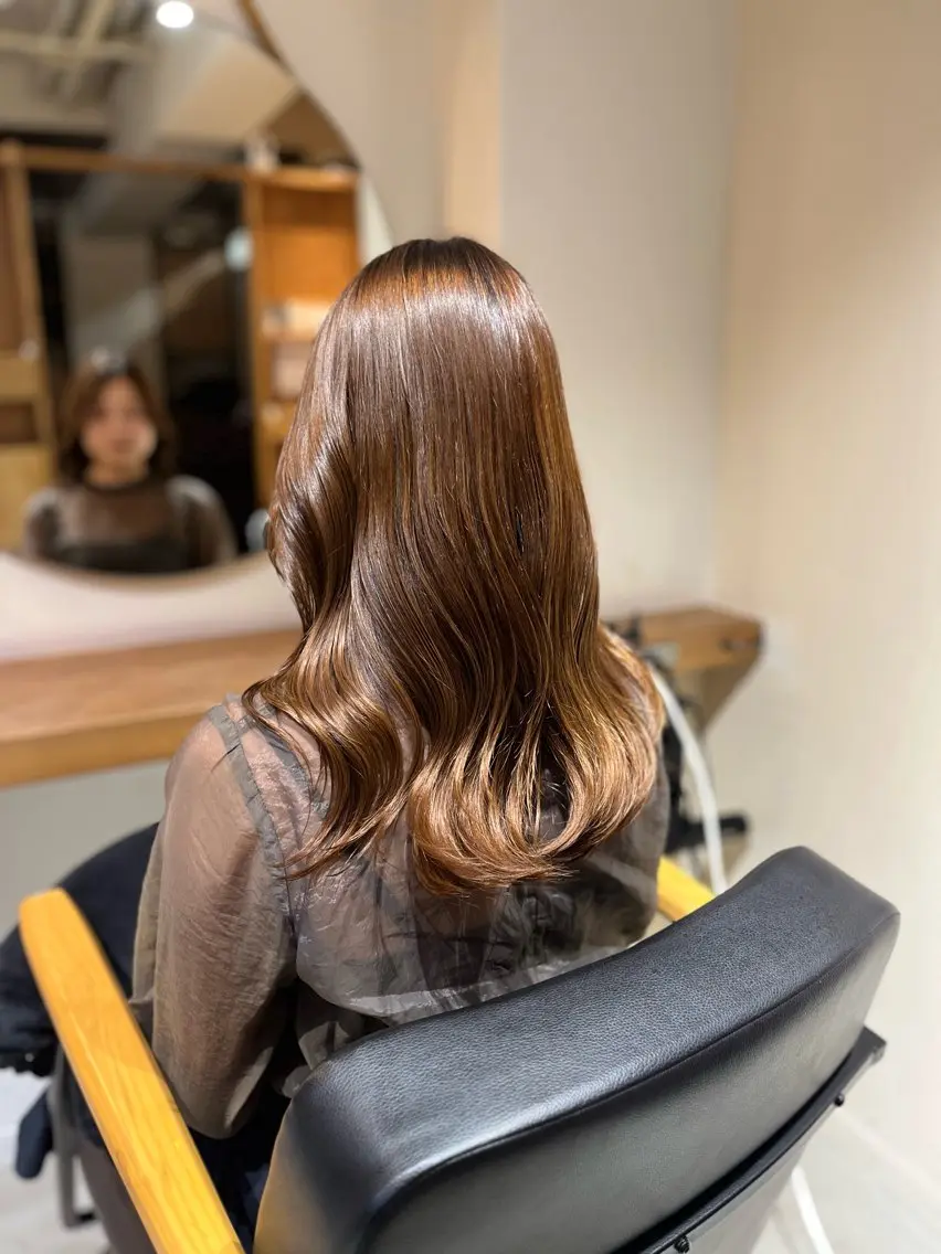 セミロング カット 縮毛矯正 トリートメント 塩川ももこ/ 自然な縮毛矯正のヘアスタイル
