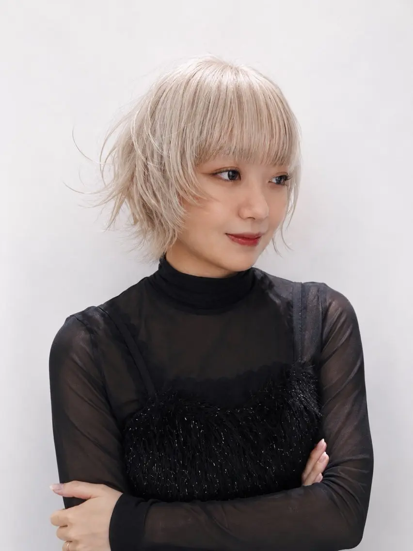 ショート カラー ヘアカラー トリートメント ヘアセット 銀座/似合わせカット /髪質改善/油谷樹️のヘアスタイル