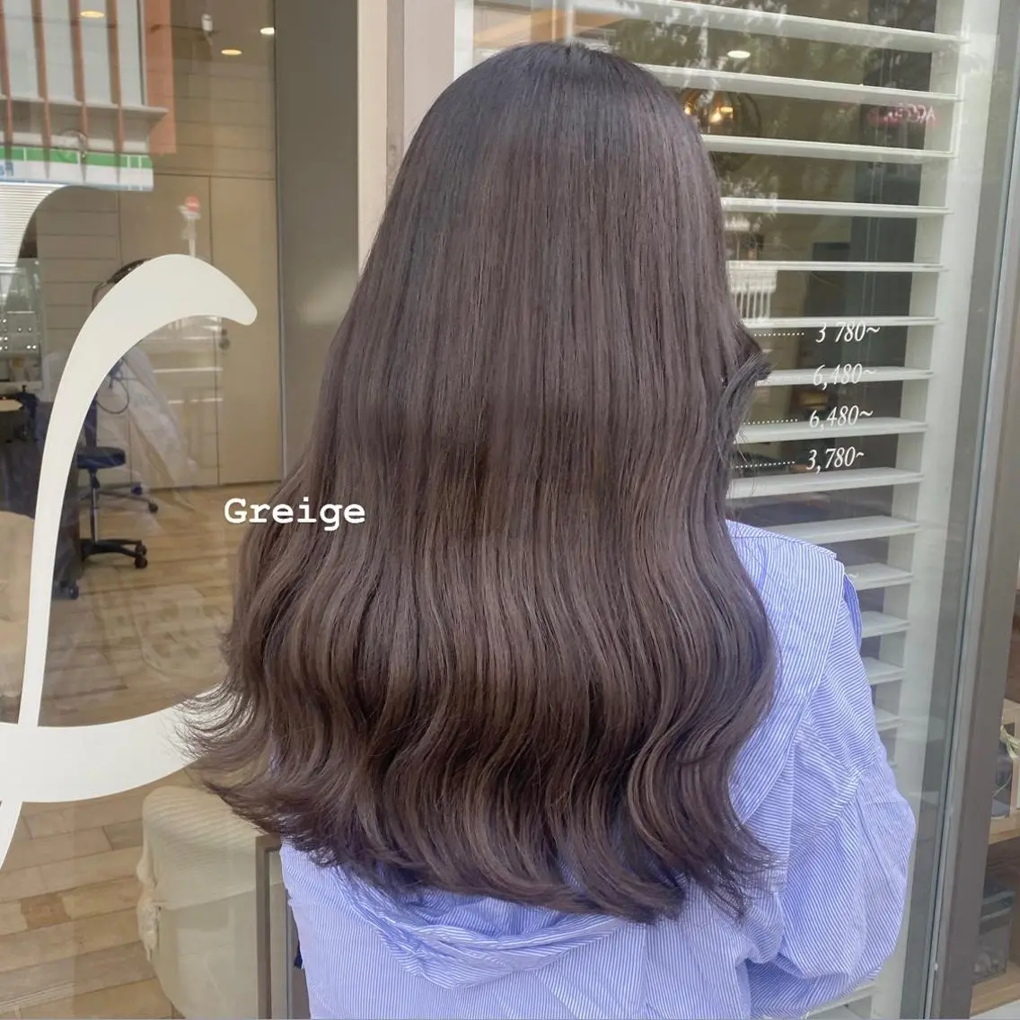ロング カラー ブリーチ グレージュ ツカハラ　リリカ 👒柔らかカラー👒のヘアスタイル
