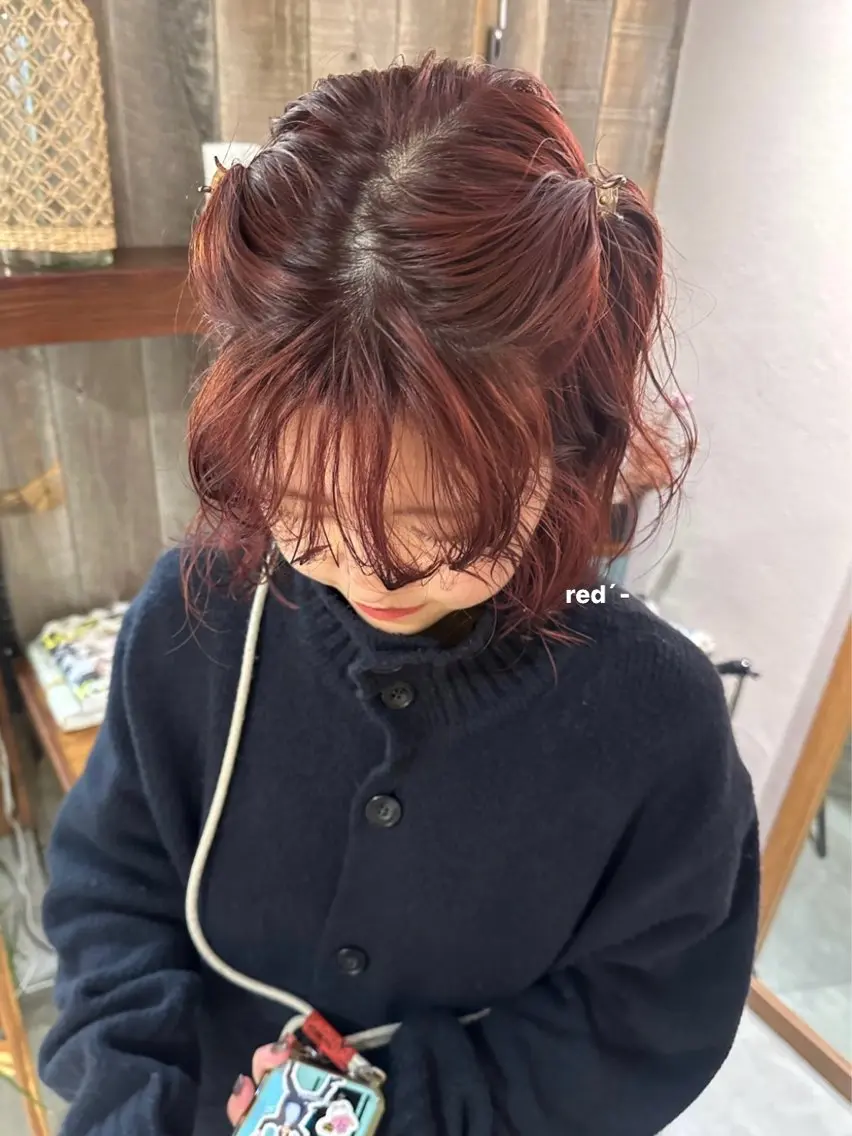 ミディアム カラー ヘアカラー トリートメント 暖色カラー/レイヤー 🌙 オノユリカのヘアスタイル