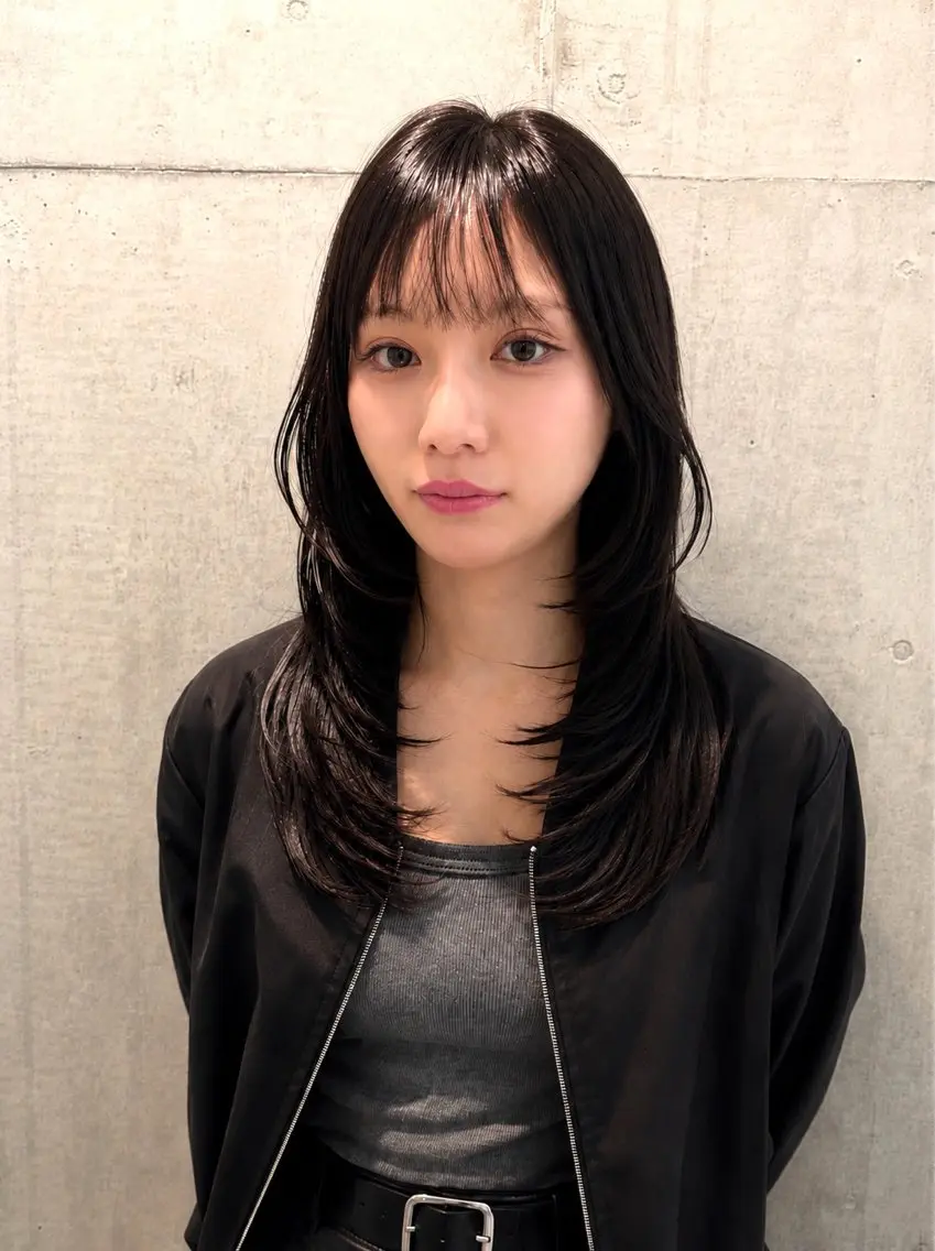 セミロング カラー 笠原 健人のヘアスタイル