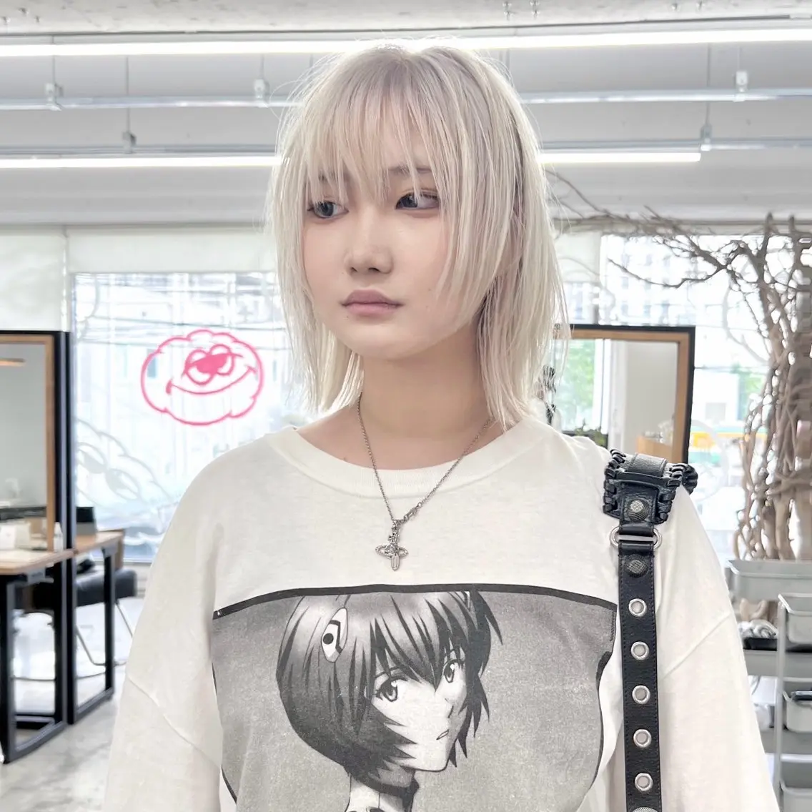 ミディアム カラー ハイトーンカラー ウルフカット ヘアカラー トリートメント 原宿/ブリーチ特化/ RYUTOのヘアスタイル