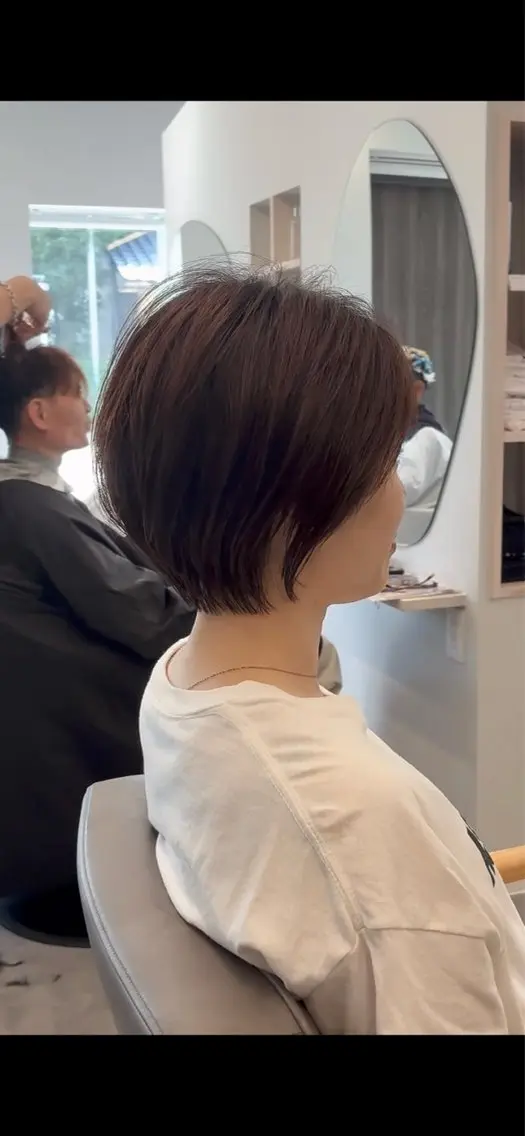 ショート ショートボブ ボブ 顔周りカット ショートヘア 小顔カット カット ヘアカラー 白崎 龍神のヘアスタイル