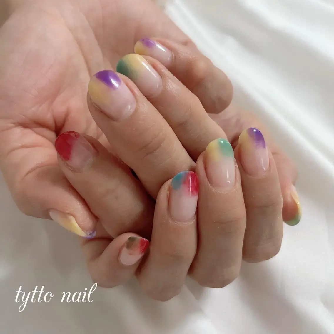 ネイル ショートネイル 夏ネイル ハンドネイル tytto nail ❤︎‪‪eri‪‪のネイルデザイン