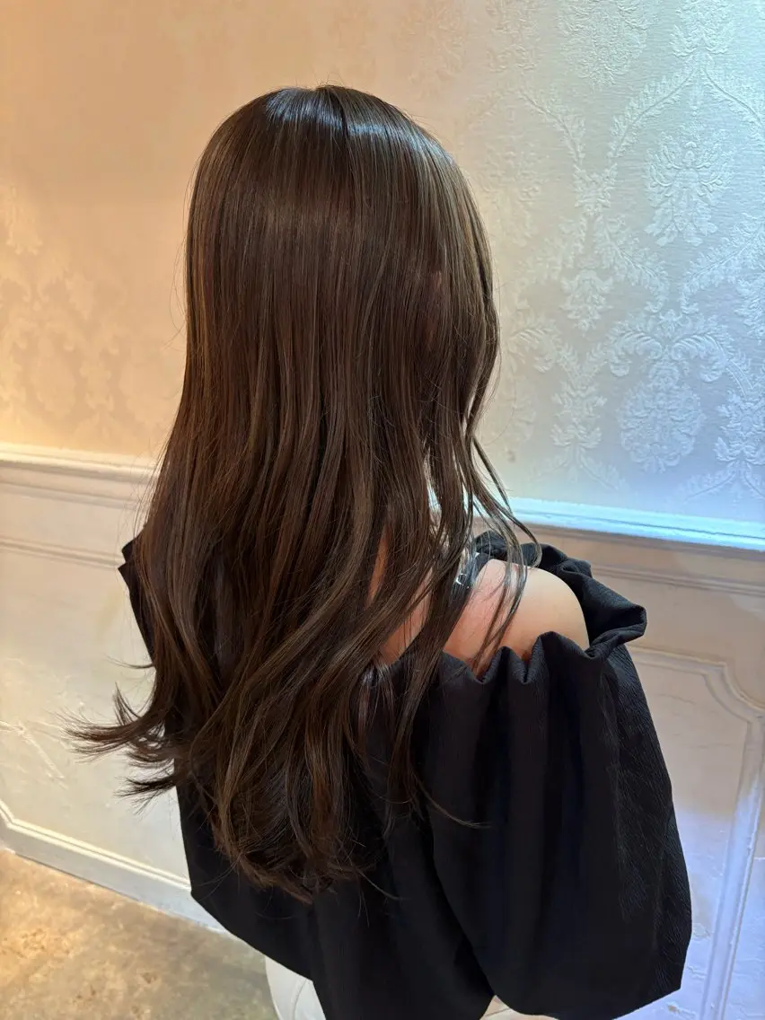 ロング カラー カット ヘアカラー レイヤー/似合わせ オオカワ ユイハ🎀のヘアスタイル