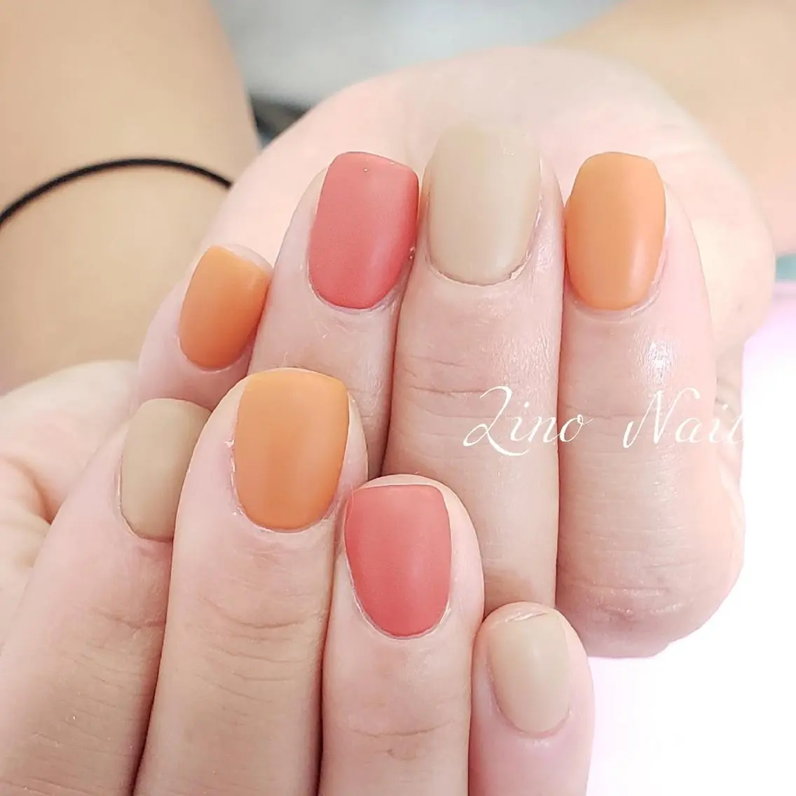 ネイル ジェルネイル マットネイル ワンカラーネイル パラジェル シンプルネイル Lino Nailのネイルデザイン