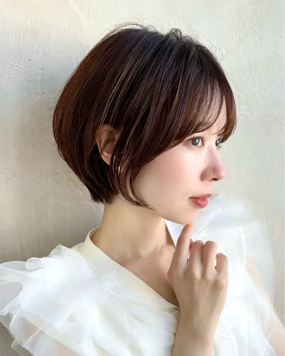 ショート カラー ヘアカラー トリートメント 💍新宿ショート 💍岩田莉奈のヘアスタイル