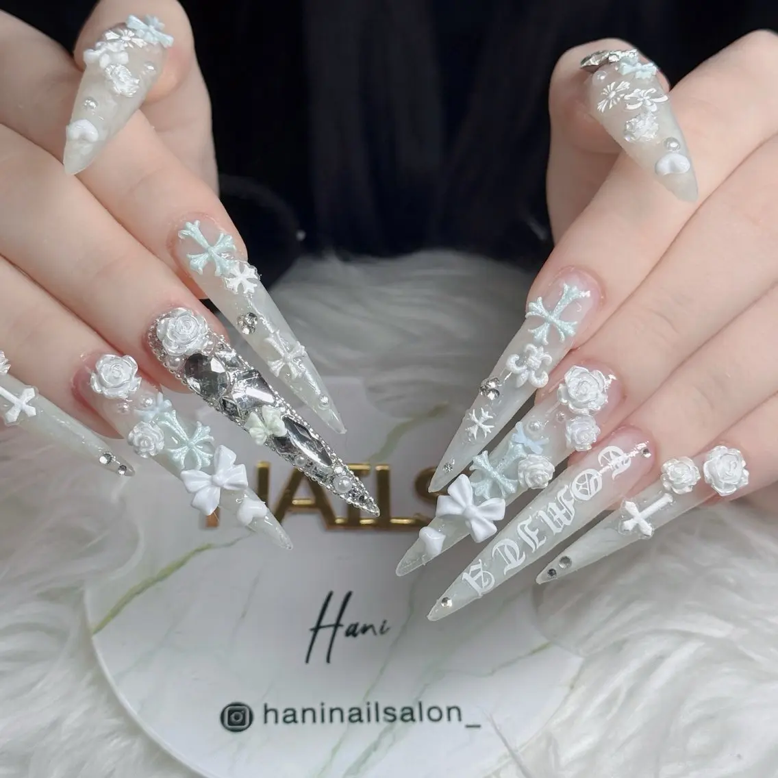 ネイル フットネイル フレンチネイル グラデーション 韓国ネイル ロングネイル ハンドネイル Hani Nail Salonのネイルデザイン