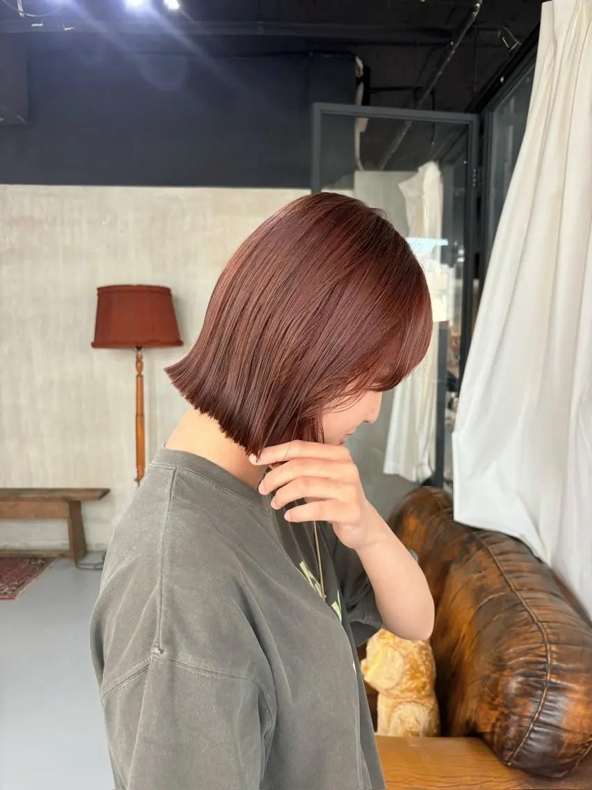 カラー ブリーチ ブリーチなしカラー はしもと みおのヘアスタイル