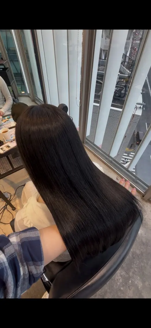 ロング カラー 透明感カラー ダークグレー ダークグレージュ グレージュ ヘアカラー トリートメント ダメージレス艶髪 🦋MISAKI🦋のヘアスタイル