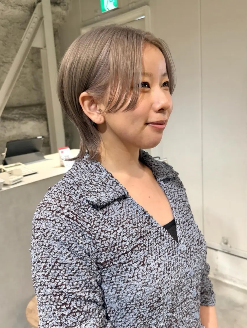 ショート カット ヘアカラー トリートメント 骨格診断で絶対可愛い ✨丸みショート✨凌弥のヘアスタイル