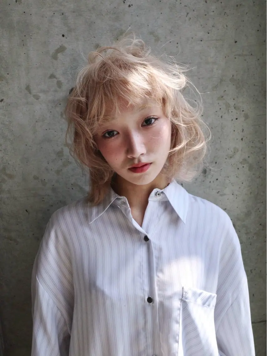 ショート カラー 原宿ハイトーン ᕷ*.°/aimuのヘアスタイル