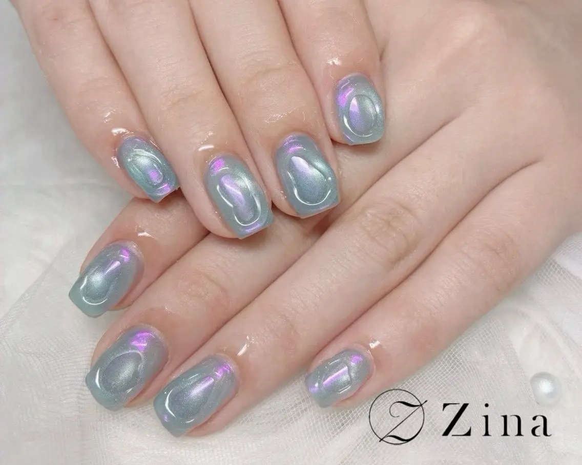 ショート ハンドネイル 自爪育成/zina/ KIMIのネイルデザイン