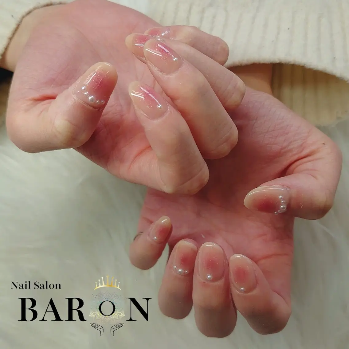 ネイル チークネイル 持ち込み ♛BARON♛ AOIのネイルデザイン