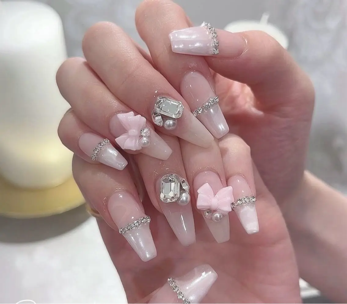 ネイル アートネイル クリアネイル 長さ出し フラッシュネイル グラデーション ハンドネイル kana nailのネイルデザイン