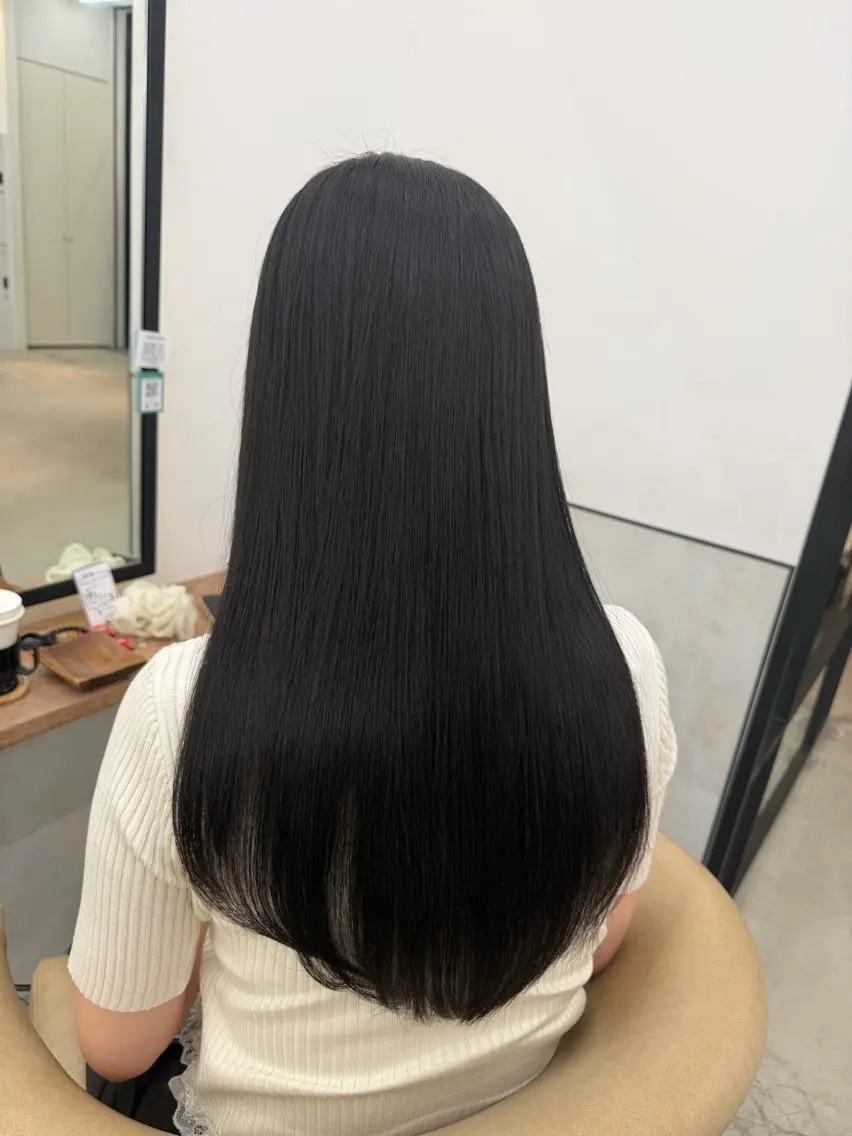 ロング 縮毛矯正 縮毛矯正 すが みさとのヘアスタイル