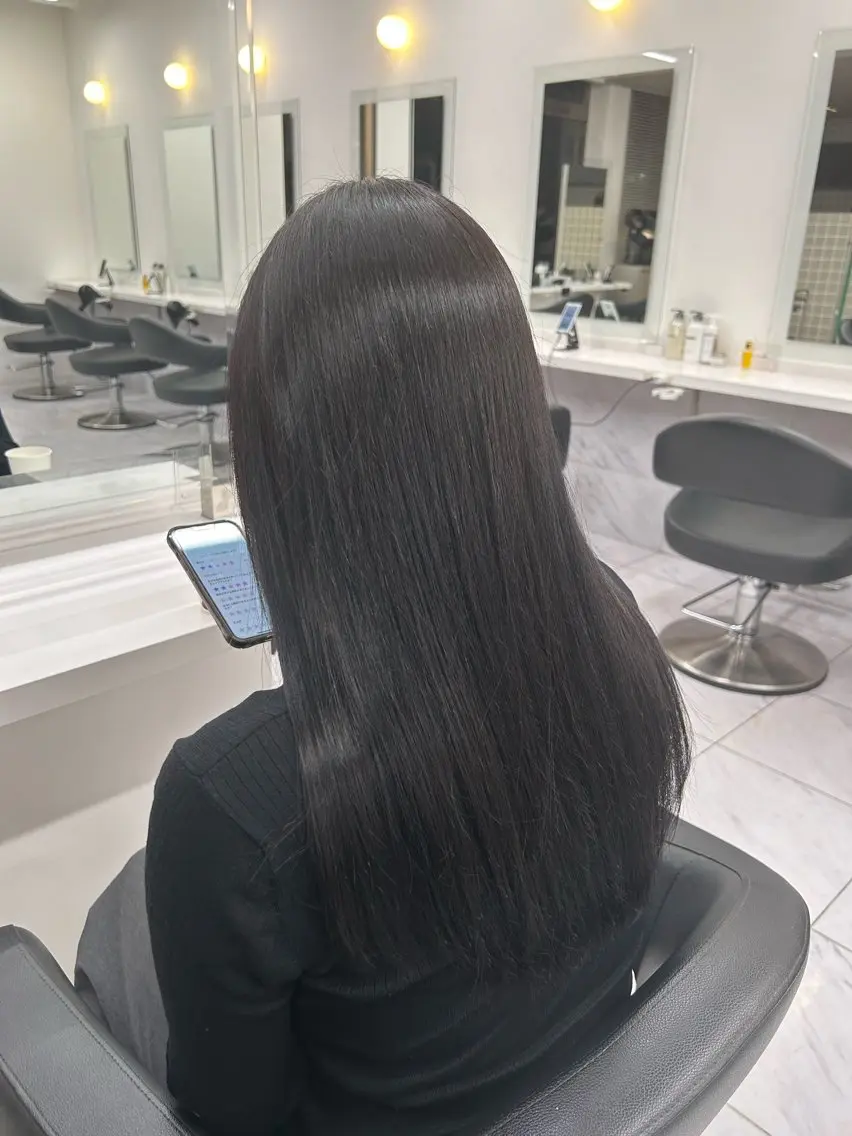 ロング カラー パーマ ヘアアレンジ メンズ キッズ ブリーチなしカラー/ ブラウン/レイヤーのヘアスタイル