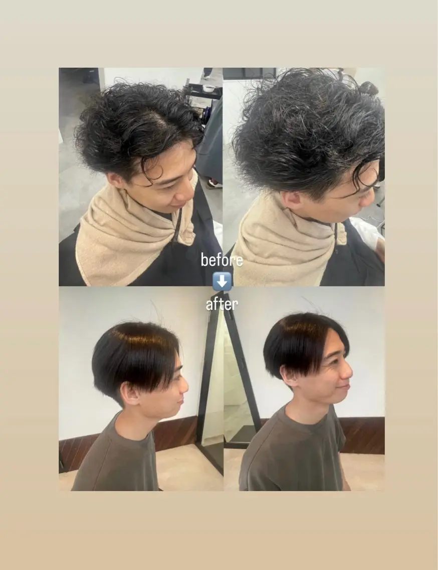 ショート くせ毛 縮毛矯正 ルプラボウ りく/艶カラーのヘアスタイル