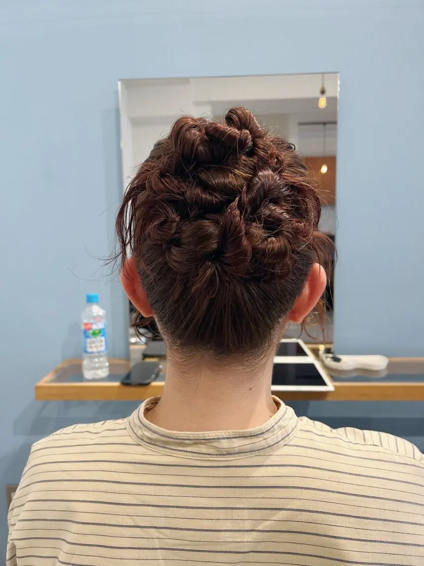 ヘアアレンジ ヘアセット 暖色/パーマ 🌼クニトウメイのヘアスタイル
