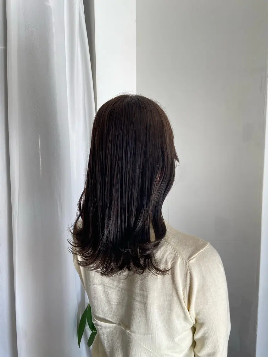 ミディアム まつ あみのヘアスタイル