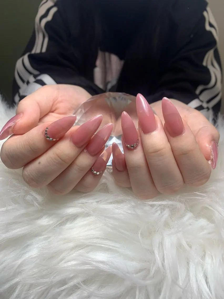 ネイル アートネイル オーロラネイル チークネイル 長さ出し フットネイル ハンドネイル 銀河_ Chan nailsのネイルデザイン